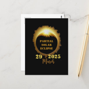 Partielles Solar-Eclipse-Ereignis 2025 Party anzei Postkarte