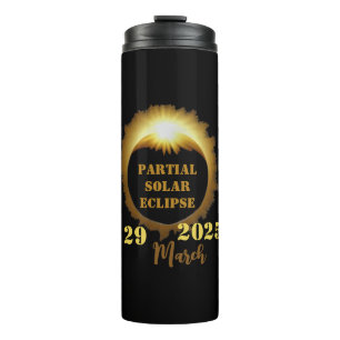 Partielles Solar-Eclipse-Ereignis 2025 Party anzei Thermosbecher