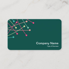 Partikel-Bahnen - Farben 01 auf DK-Grün 004840 Visitenkarte