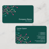 Partikel-Bahnen - Farben 01 auf DK-Grün 004840 Visitenkarte (Vorne/Hinten)