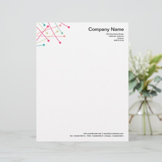 Partikel - Farben Briefkopf (Stehend Vorderseite)