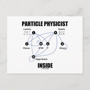 Partikel Physiker Inside (Standardmodell Higgs) Postkarte