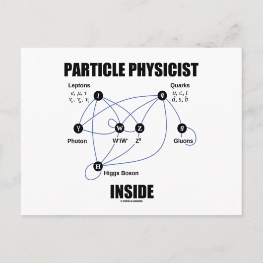 Partikel Physiker Inside (Standardmodell Higgs) Postkarte (Vorderseite)