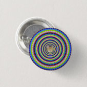 Partikel und Wellen mit Blumenmotiv Button (Vorne & Hinten)