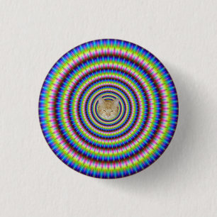 Partikel und Wellen mit Blumenmotiv Button