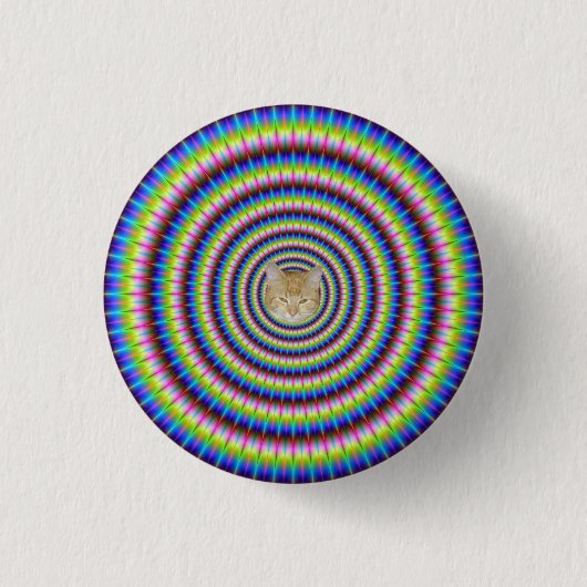 Partikel und Wellen mit Blumenmotiv Button (Vorderseite)