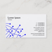 Partikelspuren - blau auf weiß visitenkarte (Rückseite)