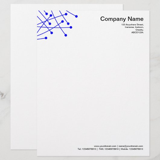 Partikelspuren - blau briefbogen (Vorne/Hinten)