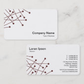 Partikelspuren - Dunkelbraun auf Weiß Visitenkarte (Vorne/Hinten)