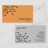Partikelspuren - Schwarz auf Lt Orange f89f4b Visitenkarte (Vorne/Hinten)