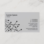 Partikelspuren - Schwarz auf Lt Orange f89f4b Visitenkarte (Rückseite)