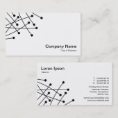 Partikelspuren - Schwarz auf Weiß Visitenkarte (Vorne/Hinten)