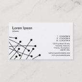 Partikelspuren - Schwarz auf Weiß Visitenkarte (Rückseite)