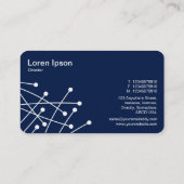 Partikelspuren - weiß auf dunkelblau 001744 visitenkarte (Rückseite)