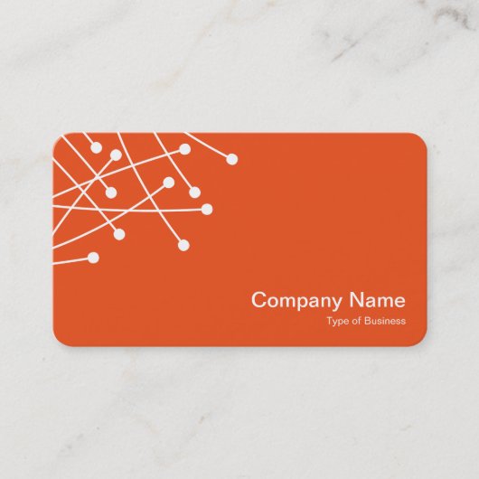 Partikelspuren - weiß auf Orange ec4f1b Visitenkarte (Vorderseite)