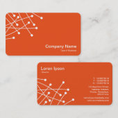 Partikelspuren - weiß auf Orange ec4f1b Visitenkarte (Vorne/Hinten)