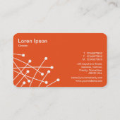 Partikelspuren - weiß auf Orange ec4f1b Visitenkarte (Rückseite)