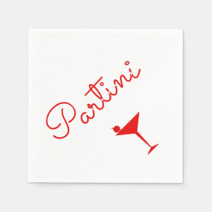 Partini Martini Cocktails Serviette