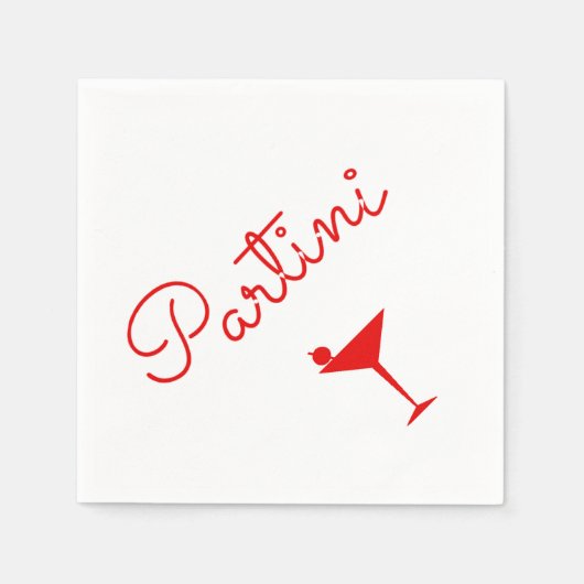 Partini Martini Cocktails Serviette (Vorderseite)