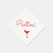 Partini Martini Cocktails Serviette (Ecke)