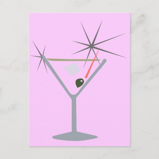 Partini Martini Glass Postkarte (Vorderseite)
