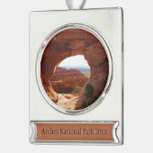 Partition Arch at Arches Nationalpark Banner-Ornament Silber (Links)