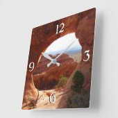 Partition Arch at Arches Nationalpark Quadratische Wanduhr (Winkel)