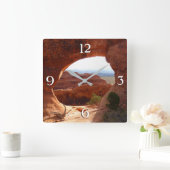 Partition Arch at Arches Nationalpark Quadratische Wanduhr (Zuhause)