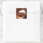 Partition Arch at Arches Nationalpark Quadratischer Aufkleber (Tasche)