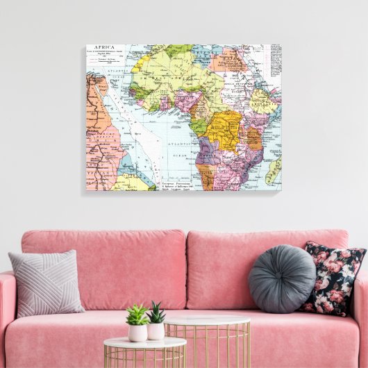 PARTITIONED AFRIKA, 1914 LEINWANDDRUCK (Insitu (Wohnzimmer))