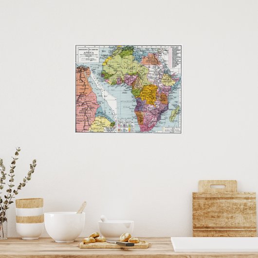 PARTITIONED AFRIKA, 1914 POSTER (Küche)