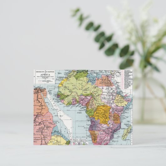 PARTITIONED AFRIKA, 1914 POSTKARTE (Stehend Vorderseite)