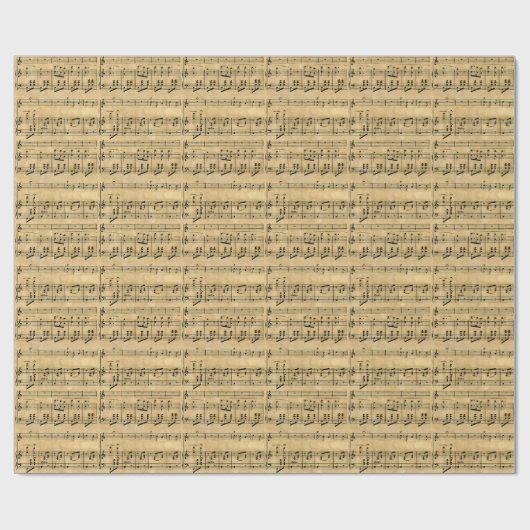 Partitur-alter Pergamentpapier-Entwurf Geschenkpapier (Flach)