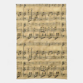 Partitur-alter Pergamentpapier-Entwurf Geschirrtuch (Vertikal)