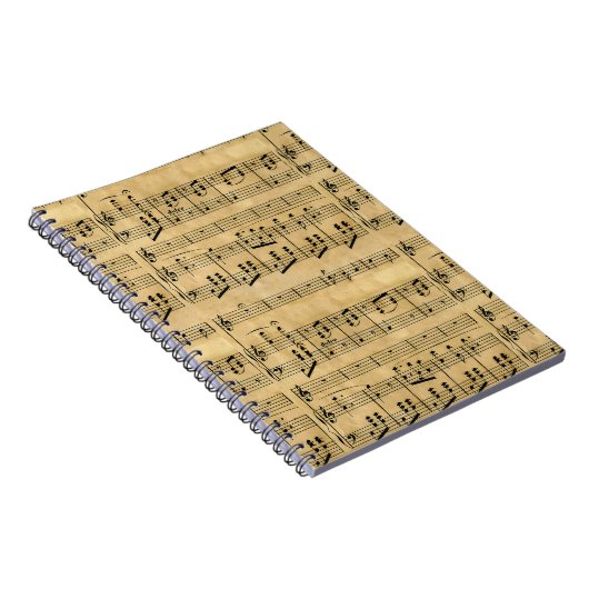 Partitur-alter Pergamentpapier-Entwurf Notizblock (Rechte Seite)