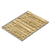 Partitur-alter Pergamentpapier-Entwurf Notizblock (Linke Seite)