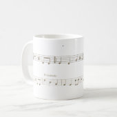 Partitur glücklicher Geburtstag für Oboe Kaffeetasse (Vorderseite Links)