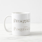 Partitur glücklicher Geburtstag für Oboe Kaffeetasse (Links)