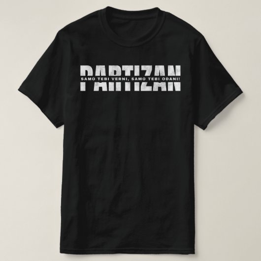 PARTIZAN Beli Tekst T-Shirt (Design vorne)