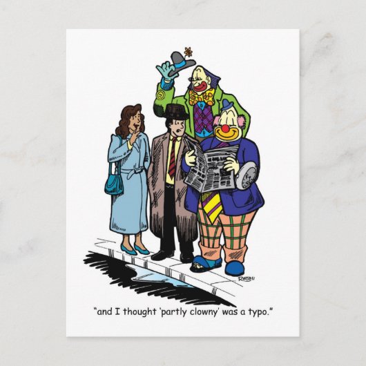 Partly Clowny Postkarte (Vorderseite)