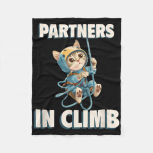 Partner beim Klettern Lustiges Boulderdesign für e Fleecedecke