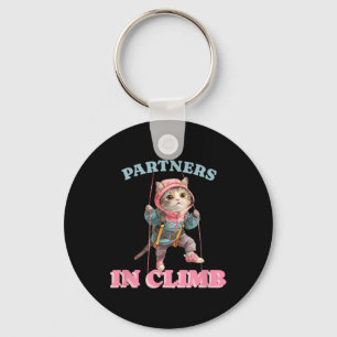 Partner beim Klettern Lustiges Rock Climbing Desig Schlüsselanhänger