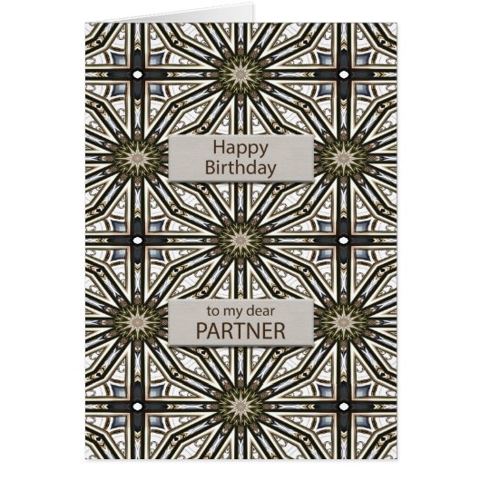 Partner Birthday Abstrakt Mandala Design (Vorne)