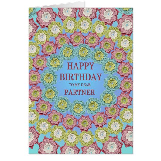 Partner Birthday Crochet Blume (Vorne)