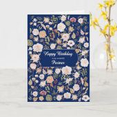 Partner Birthday Scattered Flowers Karte (Gelbe Blume)