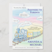 Partner der Kinderwagen-Kinderdusche Einladung (Vorderseite)