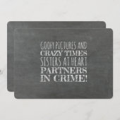 Partner des Crime Funny Bridesmaid-Vorschlags Einladung (Vorne/Hinten)