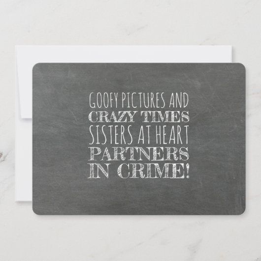 Partner des Crime Funny Bridesmaid-Vorschlags Einladung (Vorderseite)