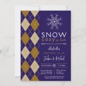 Partner, die Opa Chic Winter Wedwer Dusche Einladung (Vorderseite)