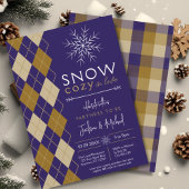 Partner, die Opa Chic Winter Wedwer Dusche Einladung